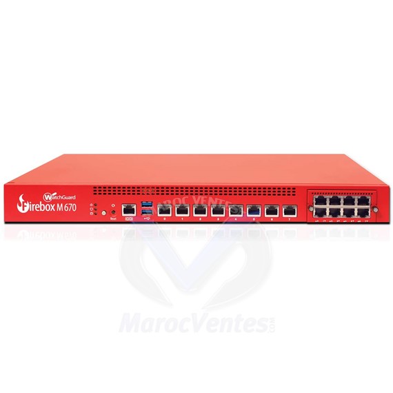 WatchGuard Firebox M670 avec 3 ans Basic Security Suite - WGM67033 WGM67033